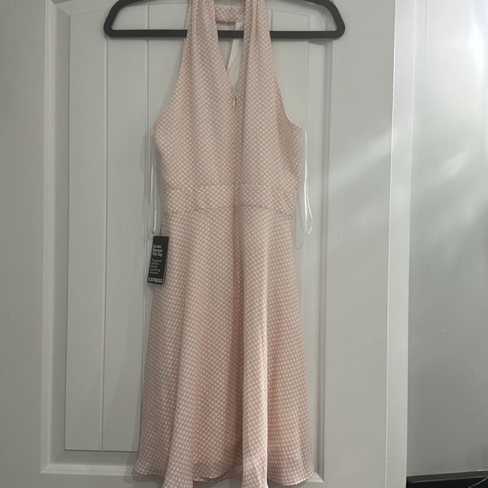 Pink halter polka dot dress - Picture 2 of 3